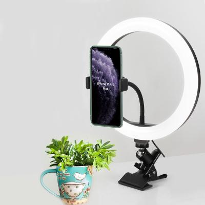 China 26cm Ring Light USB LED Selfie Lamp Camera Phone Video Makeup Light with Stand Clip Clamp for Live Studio LH07 for sale