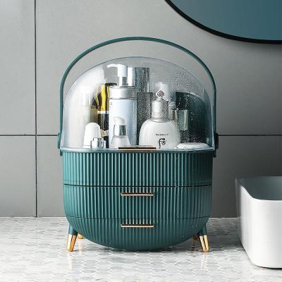 China Multifunctional 360 Degree Rotating Cosmetic Storage Box Disassemble Acrylic Rotating Makeup Organizer for sale