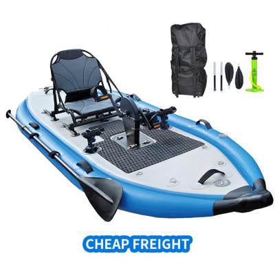 China PVC Hangkong China Customized 11 Feet 335cm Drop Point Foot Pedal Drive Inflatable Kayak SUP Fishing Board for sale