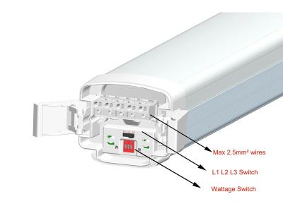 China Tunnel/Corridor/Gallery/Railway/Station/Warehouse/Factory/Airport/Exhibition Hall Tool LED Light L1 L2 L3 Tri-proof Switch TDC Free Open Switch Wattage Switch /supermarket/bus/MTR gas station IP65 with 2.5mm wires for sale