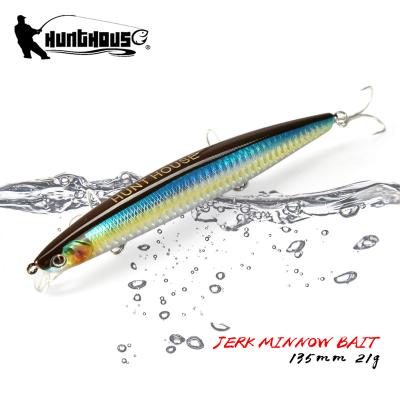 China ABS Plastic Floating Stick Bait Lure Fishing Minnow Baited Fishing Trolling Lures Tuna Lures Artificial Minnow Silicone Bait for sale