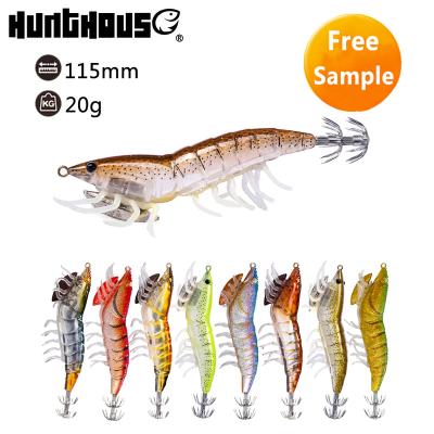 China HuntHouse Shrimp 20g 11.5cm Plastic Free Shipping Octopus Squid Lure Hard Lures for sale