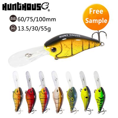 China ABS Plastic 100mm Seawater Deep Diving Crankbait Large Floating Lure Blanks for sale