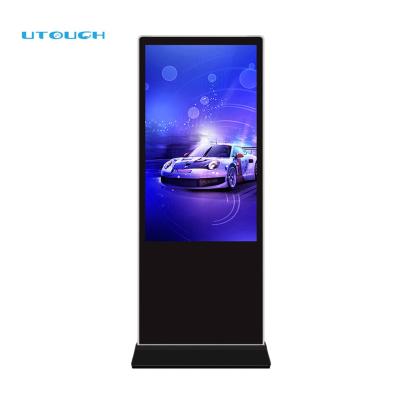 China 49 inch wifi indoor interactive touch screen digital signage free standing digital advertising kiosk for sale