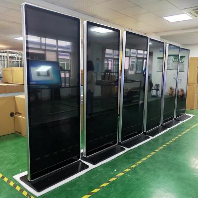 China Indoor Floor Stand Digital Signage Kiosk Height 43inch 55inch Touch Screen Totem For Advertising Display for sale