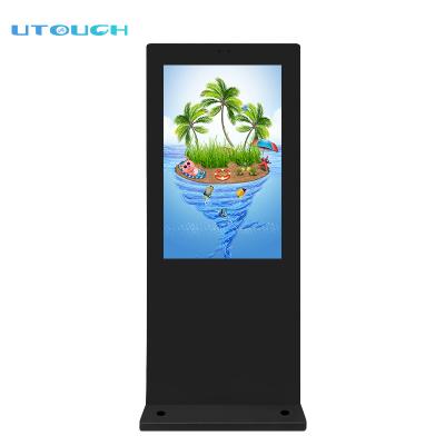 China 49 Inch Outdoor Floor Standing Outdoor IR Touch Screen Advertising Display LCD Kiosk Display IP65 for sale