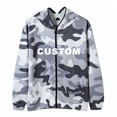 China Custom Anti-wrinkle OEM 80% cotton and 20% polyester logo and hood sublimation men thick thin embossed blank zipper full up face hoodie for sale