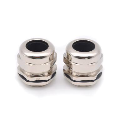 China Pg36 Smooth Surface Brass Cable Gland Nickel Plated Explosion Proof Waterproof Joint Made In China for sale