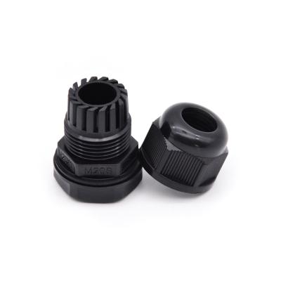 China Wyd Brand M8 Soft Surface Black And Light Gray Nylon Cable Gland RoHS Cable Connectors IP68 Waterproof Locking Common for sale