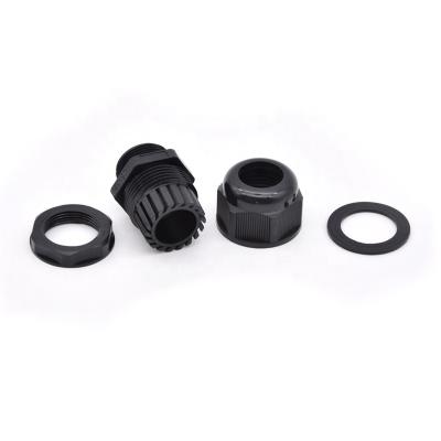 China Large black and light gray smooth exterior plastic waterproof cable seal in stock nylon M63 cable glands with lock nut IP68 for sale