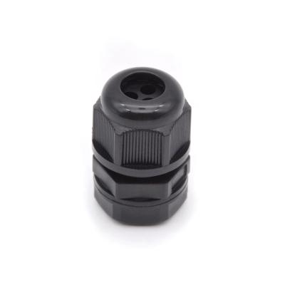 China Smooth Surface M12 Four Hole Cable Gland Nylon Cable Seal Plastic Waterproof Cable Connector for sale