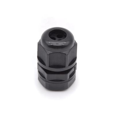 China Factory wholesale price m16 two Ip68 soft outer hole nylon cable glands waterproof multi hole cable sealing joint for sale