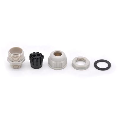 China Factory Price M20 Soft Surface Direct Holes Two Holes Rohs Cable Gland Nylon Plastic Cable Connector CE IP68 for sale