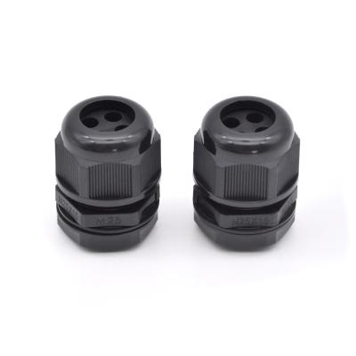 China CE rohs ip68 soft wire protection cable gland 6mm outer diameter M25 5 - holes nylon waterproof cable connector for sale