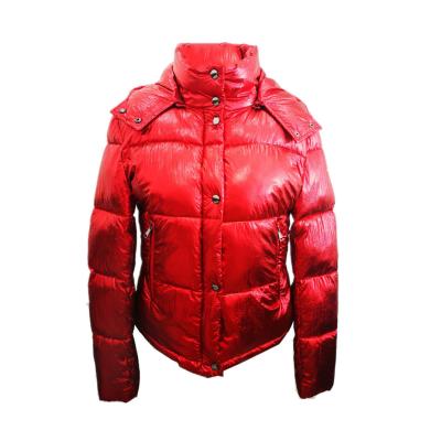 China Anti-wrinkle coat winter xxl women clothing STREET OEM along thick short jacket ladies pockets PU coated light surface reflective for sale