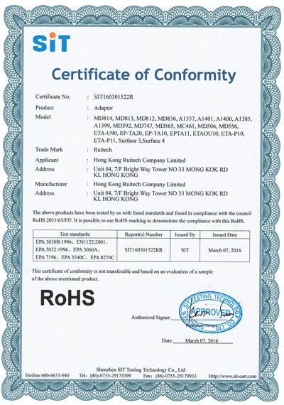 RoHS - Shenzhen Ruitech Company Limited