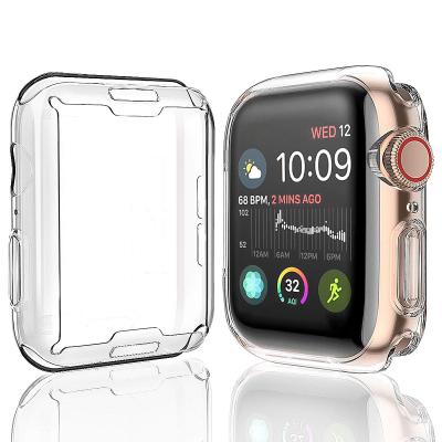 China Shockproof Soft Tpu Utra Thin Cover Clear Case For Apple Watch Case Compatible For Iwatch Screen Protector for sale