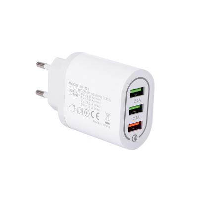 China WALL CHARGER 3 USB Ports Charging Adapter Phone Charger Quick QC 3.0 5v 3A Wall Charger for sale