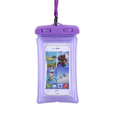 China Universal Eco-friendly Water Proof PVC Cell Phone Cases Clear Pouch Waterproof Bag, Water Proof Cell Phone Bag With Lanyard for sale