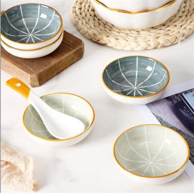 China Viable Factory Wholesale Modern Minimalist Style 4 Inch Mini Dishes Under Glazed Ceramic Dinner Dishes for sale