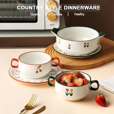 China Viable Factory Wholesale Porcelain High Quality Country Style Dinnerware Sets for sale