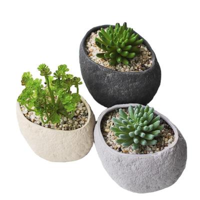 China China Ceramic Wholesale High Quality Factory Vases Items Shape Flowerpot Stone Vase For Home Ministry Decor for sale