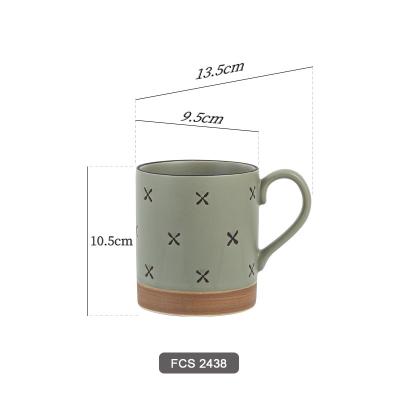 China Sustainable Factory Good Quality Wholesale Porcelain 16.83 Ounce Customized Hand Painted Coffee Mug for sale