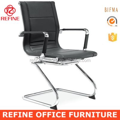 China Modern Durable Black Executive Leather Office Chair Modern Visitor Waiting Room RF-V054 for sale