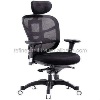 China Executive Ergonomic Office Chair Mesh Chair Headrest Synchro Lumbar Mechanism RF-M035 for sale