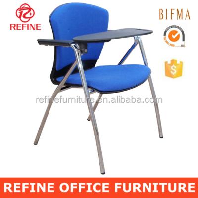 China School chair with notepad fabric armrest student school stackable chair with notepad metal and plastic RF-T063A for sale