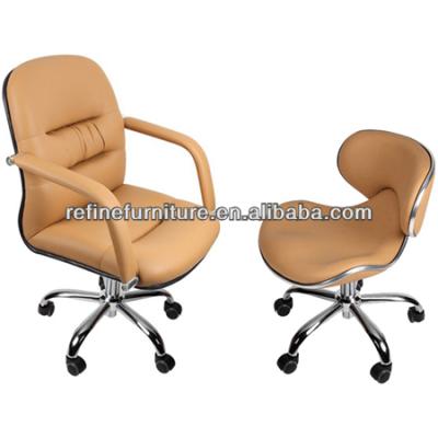 China Beauty salon chair nails beautiful beige leather beauty salon chair nails RF-L054C-1 for sale