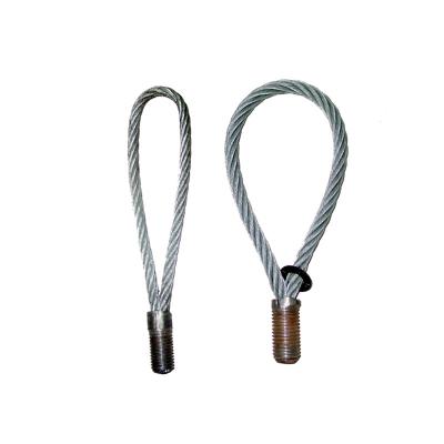 China Construction Top Precast Concrete Accessories Wire Lifting System Galvanized Stainless Steel Wire Rope Threaded Loop Slings Lifting Price for sale