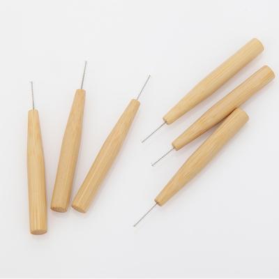 China Eco-Friendly 100% Organic Nature Interdental Brush Bamboo Brush for sale