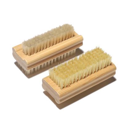 China Biodegradable Eco-friendly Bamboo Bristle Sisal Hemp Nail Brush Nail Dust Brush for sale