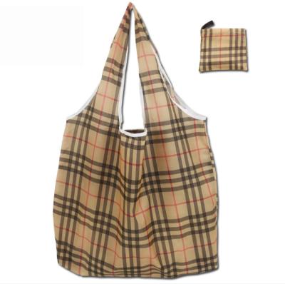 China 190T Fabric Foldable Fancy Tote Foldable Printed Shopping Bag Foldable Portable Shopping Bag for sale