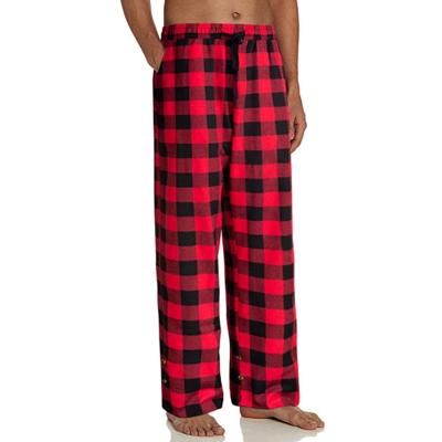 China Men's Anti-pilling Drawstring Plaid Printing Casual Elastic Sleepwear Pants Long Lounge Pants Pajama Pants for sale