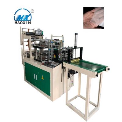 China Easy Operation Maoxin MXST-CPE-400 Semi-automatic Glove Making Machine For CPE for sale