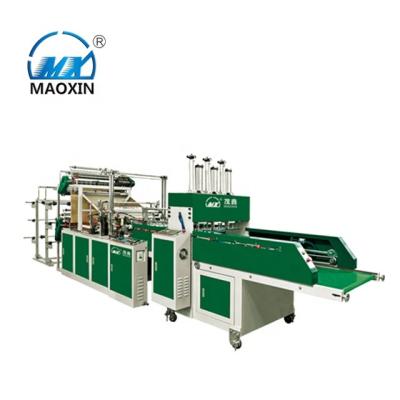 China Glove Making Industry Maoxin MXFQ+S-700 Automatic Double Layer 4 Channel Heat Sealing And Cold Cut Bag Making Machine for sale