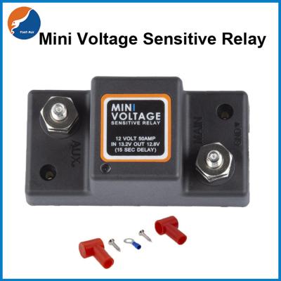 China Monitoring Mini Voltage Sensitive VSR Relay Dual Battery Controller Isolator 12V 50AMP for Automobile Motorcycle RV Boat for sale