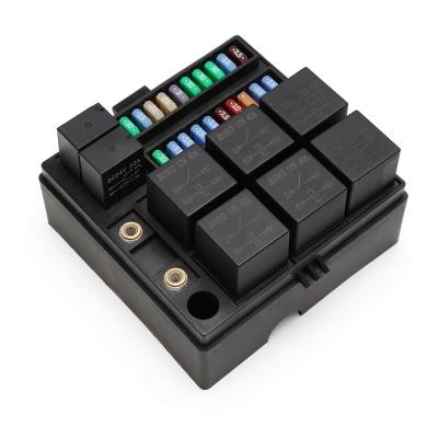 China Maneira elétrica micro Mini Relay Fuse Holder de Mini Blade Fuse Box 8 dos entalhes do controle central 20 para o fuzileiro naval automotivo à venda