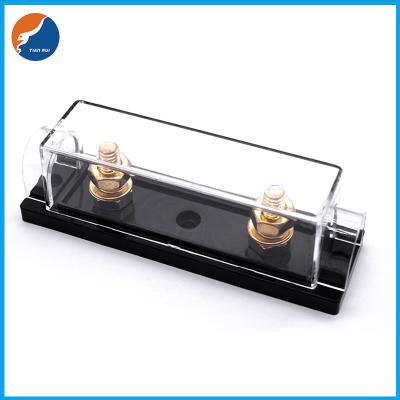 China Transparent Cover Fuse Seat Fork-Bolt ANL Bolt-Down Box Automotive Car Bolt On Fuse Holder for sale