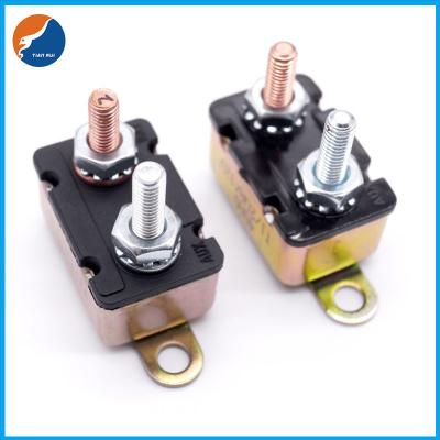 China 12V / 28VDC 50 Amp Automotive Circuit Breaker Auto Reset Metal Cabinet Stud for sale