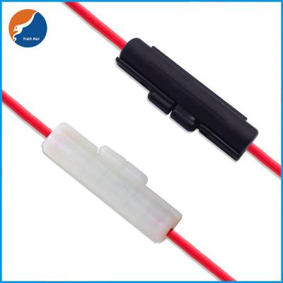 China Peel-Off Type Copper Wire Brass Contacts Nylon Flame Retardant Glass Tube In Line Fuse Holder for sale