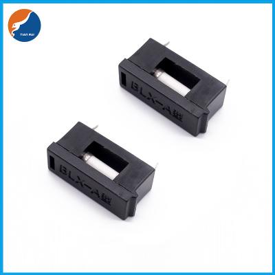 China BLX-A 6.3A 250V PA66 Material 5x20mm Ceramic Glass PCB Mounting Fuse Holder With Cover for sale