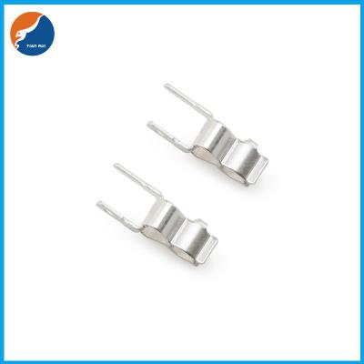 China SL-007 Copper Brass Nickel Plated PCB Mount Fuse Clips For 3x10mm Glass Ceramic Tube Fuse for sale