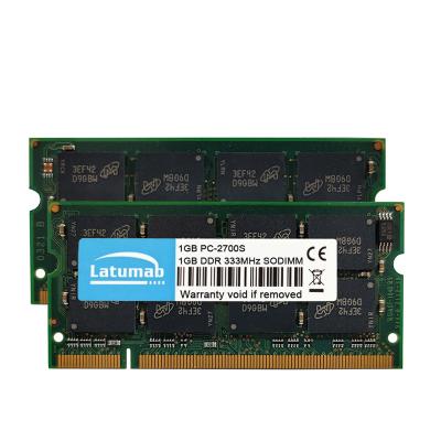 China Laptop Latumab RAM RDA 1GB 2GB 4GB 333MHz Memory PC-2700S 200Pin SODIMM 2.5V Memoria RAM RDA Notebook Memory Module for sale