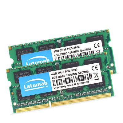 China Latumab Memoria Ddr3 8Gb LAPTOP 4Gb Laptop Ram 1600Mhz Notebook Video Card Cpu C 512Mb Sdrams 4 Gb Memoria Para D for sale