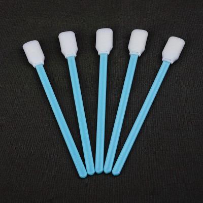 China High Capacity Round Head Sponge Swab 125mm Handle Cleanroom Foam Head Cleaning Swabs PU Foam Long for sale