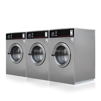 China Coin Operated 304 Stainless Steel Laundry Machine With Auto And Manual Mode For Laundry Shop for sale