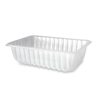 China Disposable Disposable Food Grade Plastic Container Fresh Food Fruit Vegetable Meat Packing Tray For Supermarket for sale